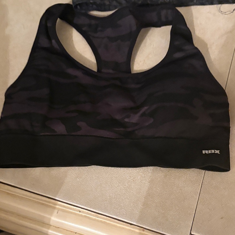 RBX Women's Camouflage Black Sports Bra